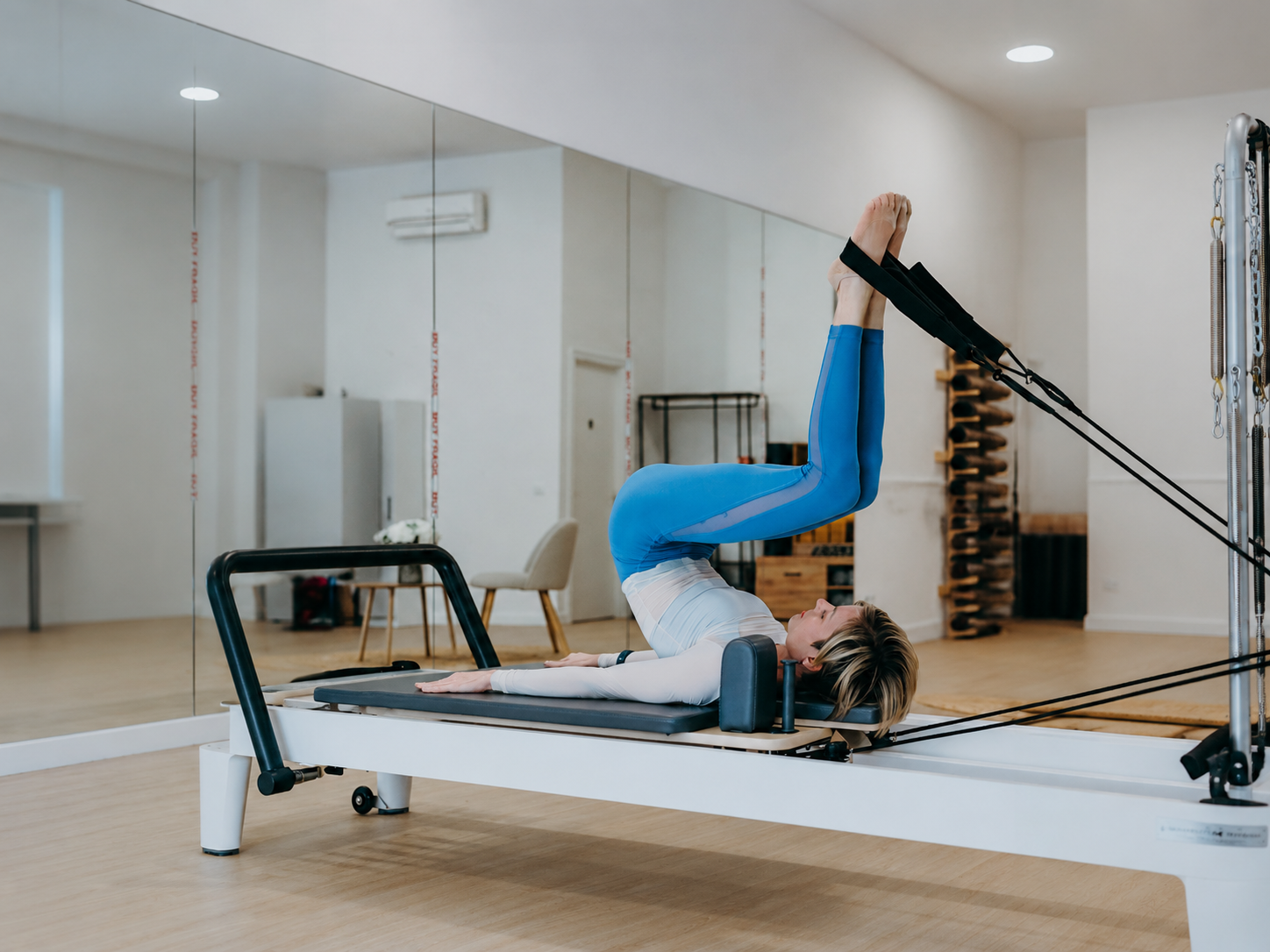 Instructor adjusting posture